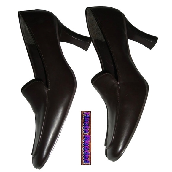 Vintage 90's City Snappers Brown Loafers Pumps Fall Academia Preppy y2k Clueless - Picture 4 of 11